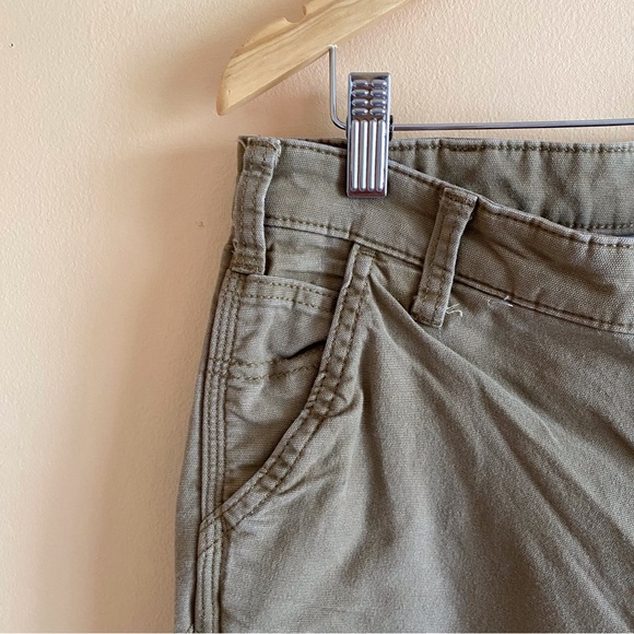 Carhartt Rugged Flex Mid Rise Slim Fit Waistband Canvas Work Pants Tan Size 10 - Picture 4 of 13